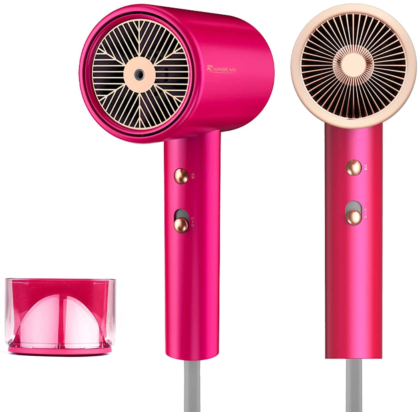 3 Heat Settings Powerful Low Noise Fast Drying Travel Hair Dryer