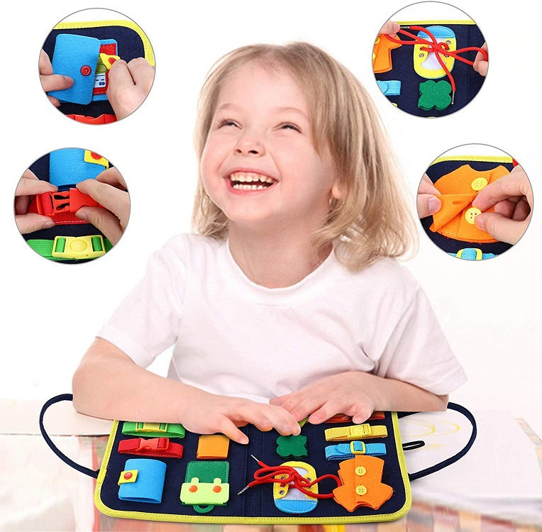 Buttoning Learning Baby Early Education Preschool Sensory Learning Toy